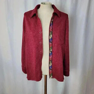 Soft Surroundings Knit Snap Willow Shirt Jacket Cardigan Womens Petite Small